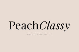 Beispiel einer Peach Classy Regular-Schriftart